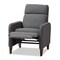 Baxton Studio Casanova Mid-century Modern Grey Upholstered Lounge Chair 143-8142 - alternate 2